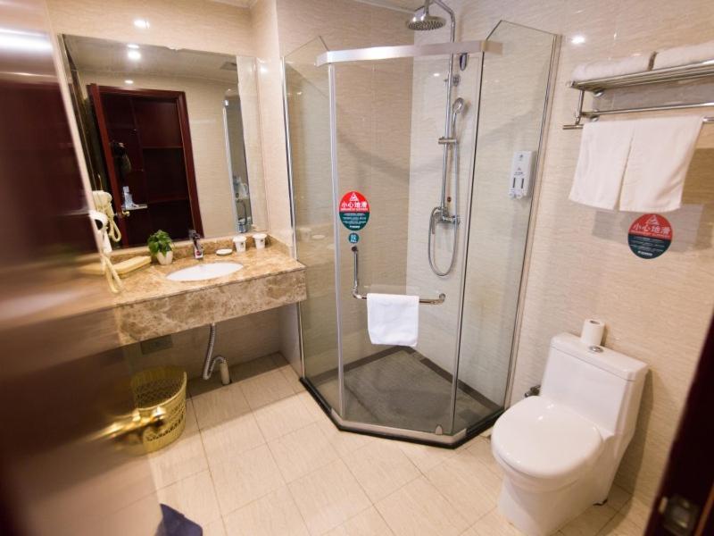 Greentree Inn Anhui Guangde Zhongyang Lecheng Business Hotel Exterior foto