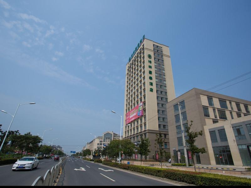 Greentree Inn Anhui Guangde Zhongyang Lecheng Business Hotel Exterior foto